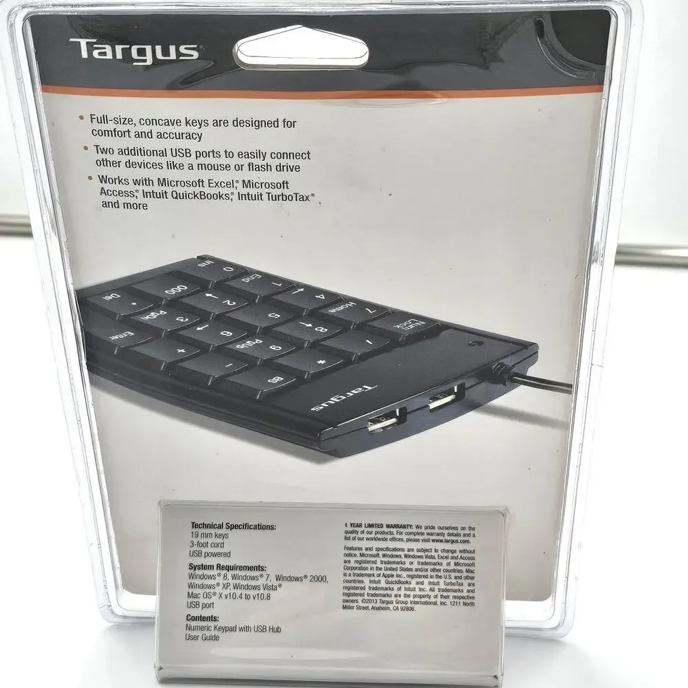 Brand New Targus AKP11US Wireless Numeric Keyboard Keypad Sealed